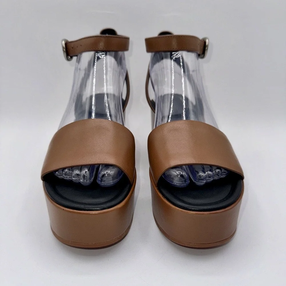 Vince. Phillipa Sandals Women's Size 6.5 EU 36.5 Sequoia Brown Leather‎